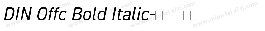 DIN Offc Bold Italic字体转换